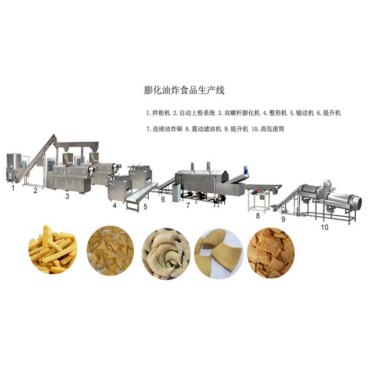 Bugles frying chips food machine