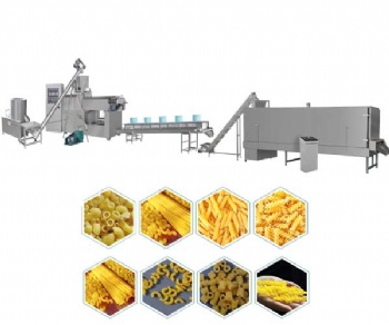 Spaghetti tube screw pasta processing line